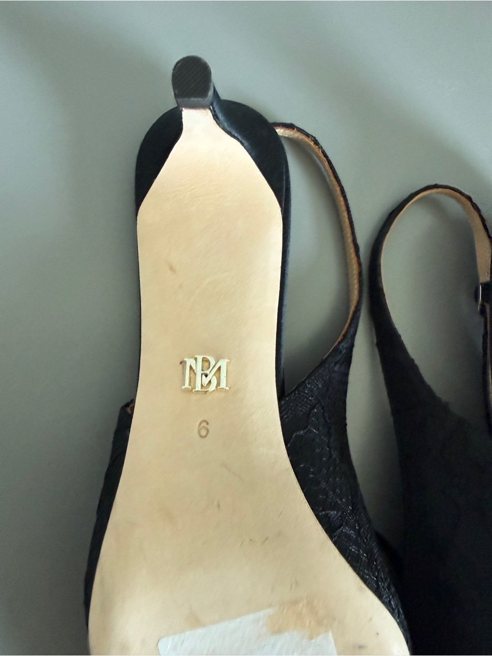 Badgley Mischka Black Slingback Heels 
– Size 6 – Never Worn - Picture 6 of 7